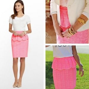 Lilly Pulitzer Thyme Peplum Skirt Size 8